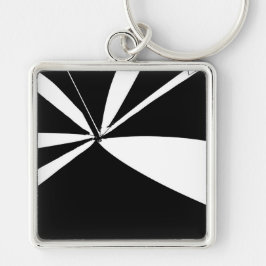 Zwarte en witte tand sleutelhanger