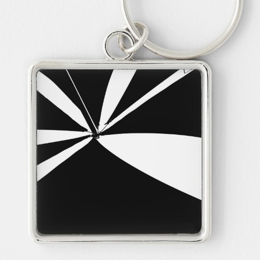 Zwarte en witte tand sleutelhanger (Voorkant)