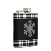 Zwarte en witte tartaanvis, sneeuwvlokken heupfles (Rechts)