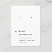 ZWARTE EN WITTE TEACHERKAART VOOR VERSCHIJNSELEN M PLAATSKAARTJE (Voorkant)