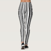Zwarte en witte tekenstrepen - Hoge kwaliteit Leggings (Achterkant)