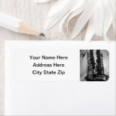 Zwarte en witte tenor saxophone etiket (Insitu)