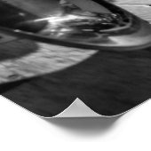 Zwarte en witte tenor saxophone poster (Hoek)