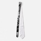 Zwarte en witte tenor saxophone stropdas (Achterkant)