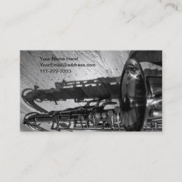 Zwarte en witte tenor saxophone visitekaartje