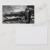 Zwarte en witte tenor saxophone visitekaartje (Voorkant / Achterkant)