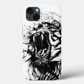 ZWARTE EN WITTE TIGER APPEN IPHONE-GEVAL Case-Mate iPhone CASE (Achterkant)