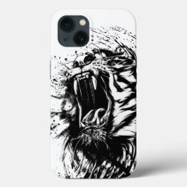 ZWARTE EN WITTE TIGER APPEN IPHONE-GEVAL Case-Mate iPhone CASE