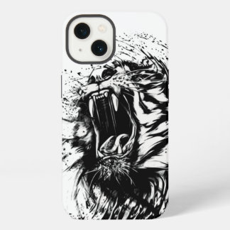 ZWARTE EN WITTE TIGER APPEN IPHONE-GEVAL iPhone 13 HOESJE