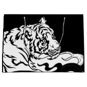 ZWARTE EN WITTE TIGER ZWARTE LABEL GROOT CADEAUZAKJE (Voorkant)
