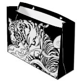 ZWARTE EN WITTE TIGER ZWARTE LABEL GROOT CADEAUZAKJE (Achterkant Gekanteld)