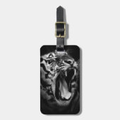 Zwarte en witte tijger bagagelabel (Voorkant verticaal)