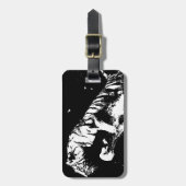 Zwarte en witte tijger bagagelabel (Voorkant verticaal)