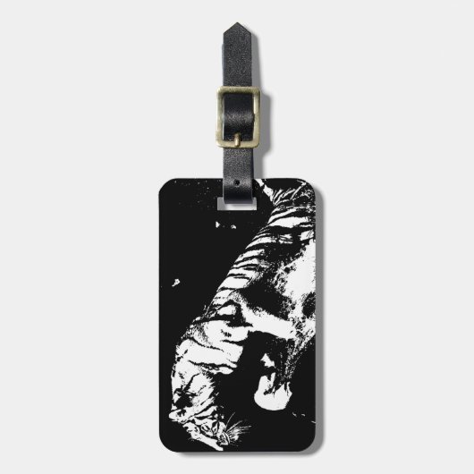 Zwarte en witte tijger bagagelabel (Voorkant verticaal)