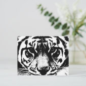 Zwarte en witte tijger briefkaart (Staand voorkant)