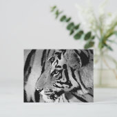 Zwarte en witte tijger briefkaart (Staand voorkant)
