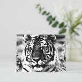 Zwarte en witte tijger briefkaart (Staand voorkant)
