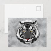 Zwarte en witte tijger briefkaart (Voorkant / Achterkant)