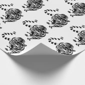Zwarte en witte tijger cadeaupapier (Hoek)
