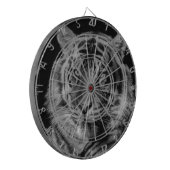 Zwarte en witte tijger dartbord (Voorkant Links)