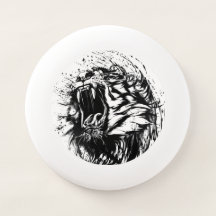 ZWARTE EN WITTE TIJGER FRISBEE