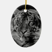 Zwarte en witte tijger keramisch ornament (Voorkant)