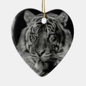Zwarte en witte tijger keramisch ornament (Rechts)