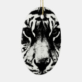 Zwarte en witte tijger keramisch ornament (Rechts)