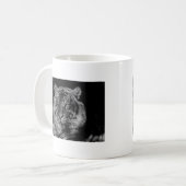 Zwarte en witte tijger koffiemok (Voorkant links)