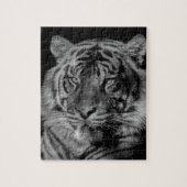 Zwarte en witte tijger legpuzzel (Verticaal)