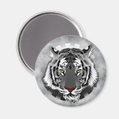 Zwarte en witte tijger magneet (Voorkant / Achterkant)