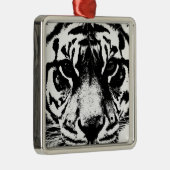 Zwarte en witte tijger metalen ornament (Rechts)