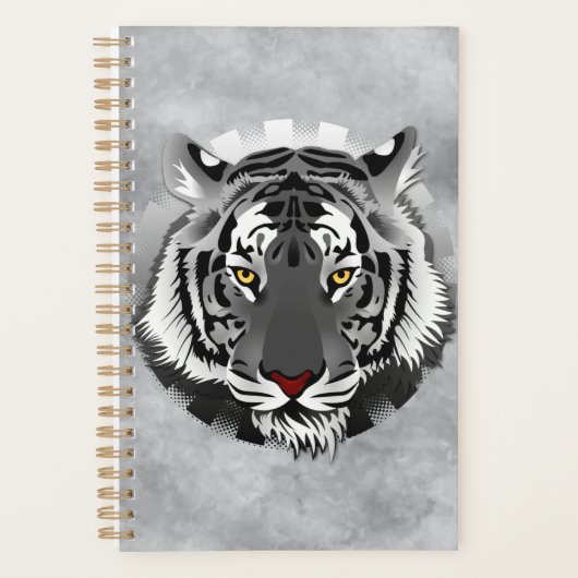Zwarte en witte tijger planner (Voorkant)