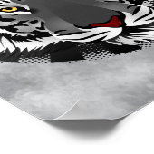 Zwarte en witte tijger poster (Hoek)