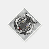 Zwarte en witte tijger servetten (Hoek)