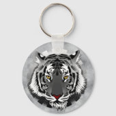 Zwarte en witte tijger sleutelhanger (Voorkant)