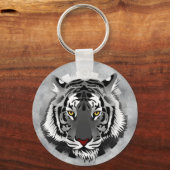 Zwarte en witte tijger sleutelhanger (Voorkant)