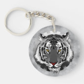 Zwarte en witte tijger sleutelhanger (Voorkant)