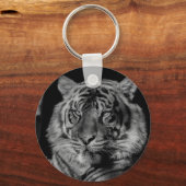 Zwarte en witte tijger sleutelhanger (Voorkant)