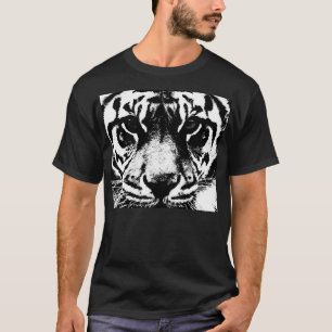 Zwarte en witte tijger t-shirt
