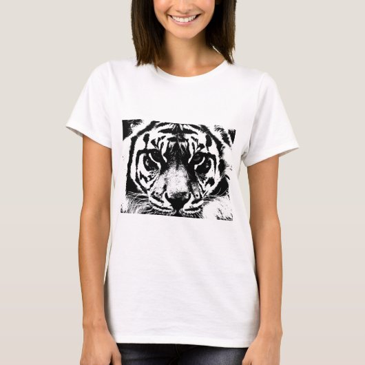 Zwarte en witte tijger t-shirt (Voorkant)