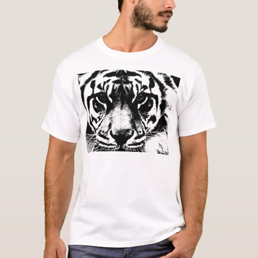 Zwarte en witte tijger t-shirt (Voorkant)