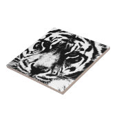 Zwarte en witte tijger tegeltje (Zijkant)
