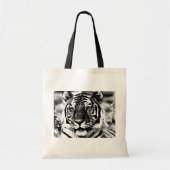 Zwarte en witte tijger tote bag (Voorkant)