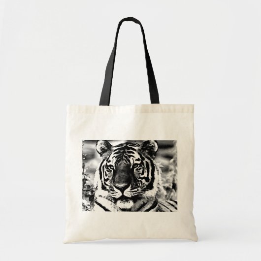 Zwarte en witte tijger tote bag (Voorkant)