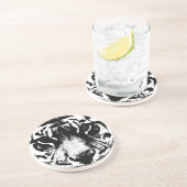 Zwarte en witte tijger zandsteen onderzetter (Zijkant)