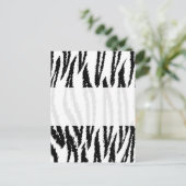 Zwarte en witte tijgerafdrukken. Tijger patroon. Briefkaart (Staand voorkant)