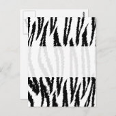 Zwarte en witte tijgerafdrukken. Tijger patroon. Briefkaart (Voorkant / Achterkant)