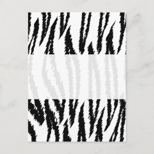 Zwarte en witte tijgerafdrukken. Tijger patroon. Briefkaart