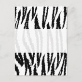 Zwarte en witte tijgerafdrukken. Tijger patroon. Briefkaart (Voorkant)